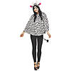 Women's Hooded Cow Poncho Costume Image 1