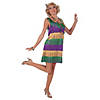 Women's Mardi Gras Flapper Costume - Standard Image 1