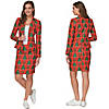 Women's Red Christmas Tree Suit Image 1