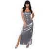 Women's Silver Long Sequin Dress - Medium Image 1