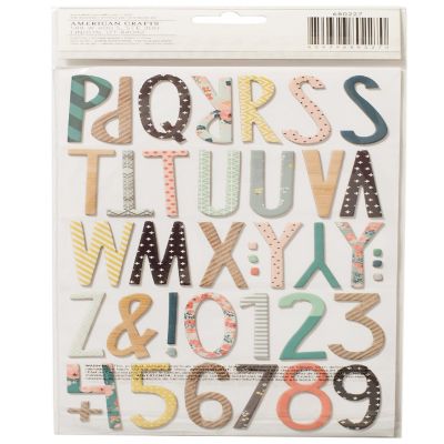 Wonder Thickers Alpha Stickers 5.5"X11" 2/Pkg-Trinket/Multi Chipboard Image 1