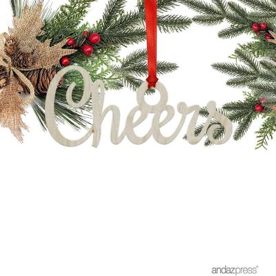 Wood Christmas Ornament  Cheers Shape Image 1