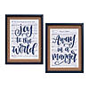 Wood Framed Christmas Carol Sentiment Wall Sign (Set of 2) Image 1