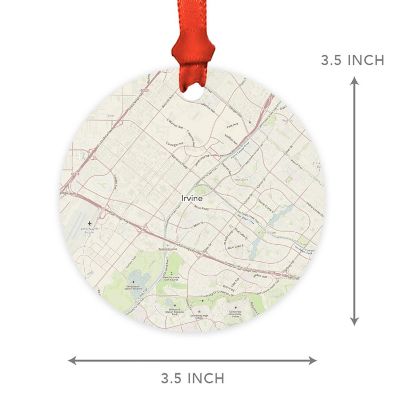 Wood MD Ornament  Irvine, California Map Image 2