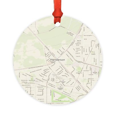 Wood MDF Ornament  Henderson, Nevada Map Image 1