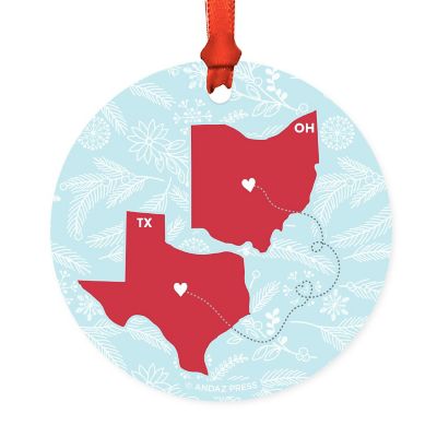 Wood MDF Ornament Long Texas and Ohio Image 1