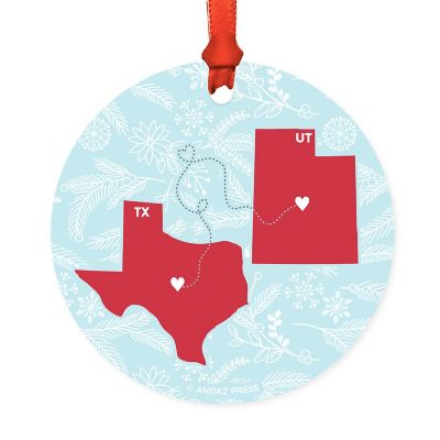 Wood MDF Ornament Long Texas and Utah Image 1