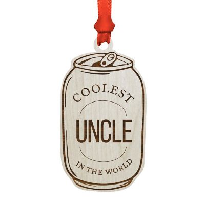 Wood Ornament Beer Coolest Uncle World Image 1