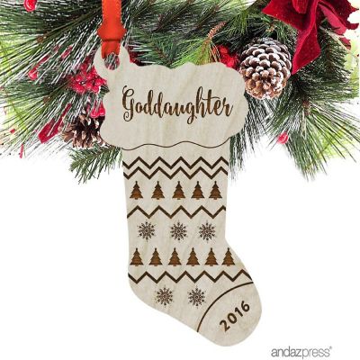 Wood Ornament Best Coach Ever Stocking Image 1