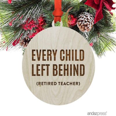 Wood Ornament Every Child Left Behind Image 1