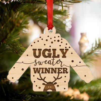 Wood Ornament Ugly Sweater Win Sweater Image 1