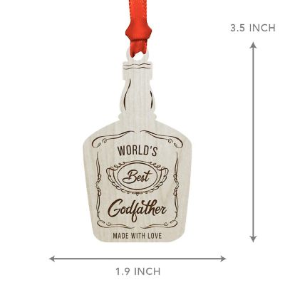 Wood Ornament Whiskey World Godfather Image 1