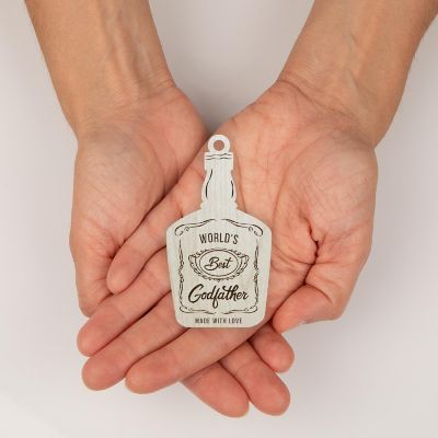 Wood Ornament Whiskey World Godfather Image 2