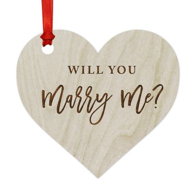Wood Ornament  Will You Marry Me? Image 1
