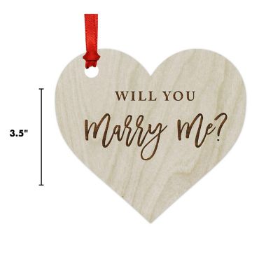 Wood Ornament  Will You Marry Me? Image 2