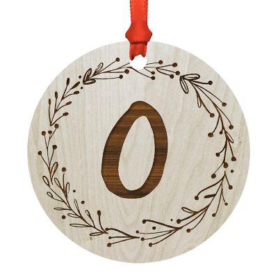 Wood Ornament Wreath Letter O Image 1