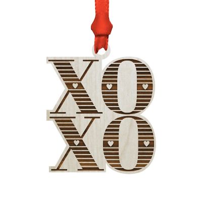 Wood Ornament XO XO Image 1