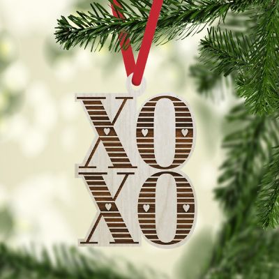 Wood Ornament XO XO Image 1