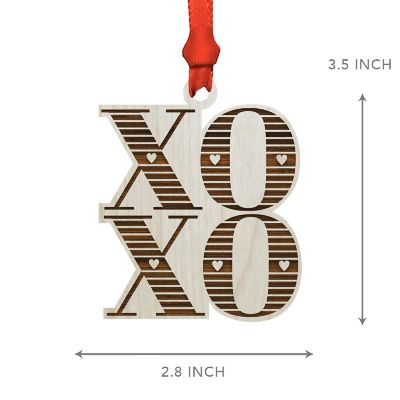 Wood Ornament XO XO Image 2