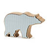 Wood Polar Bear Decor (Set Of 2) 5"L X 3"H, 6"L X 3.75"H Wood Image 2
