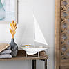 Wood Sailboat Sculpture Sailboat (Set Of 2) 11"L X 18.25"H Metal/Wood Image 2