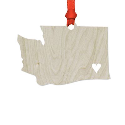 Wood State Christmas Ornament Washington Image 1