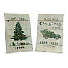 Wood Tree and Truck Plaque (Set of 2) Image 1