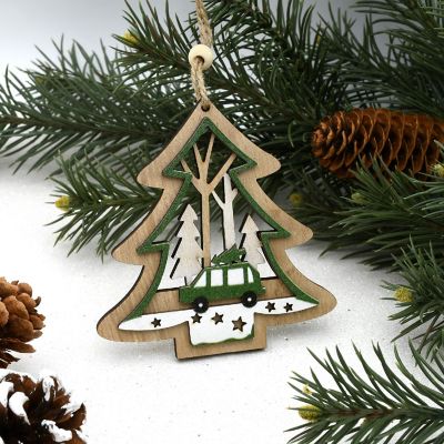 Wooden Christmas Tree Ornament Image 1