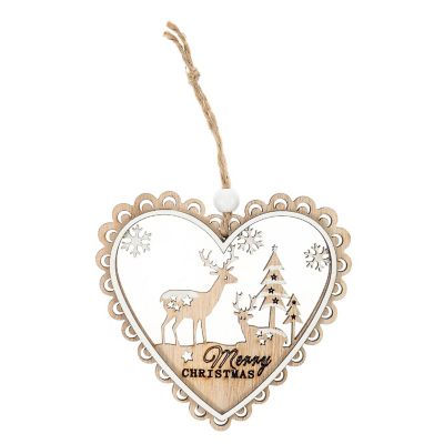 Wooden Heart Ornament Image 1