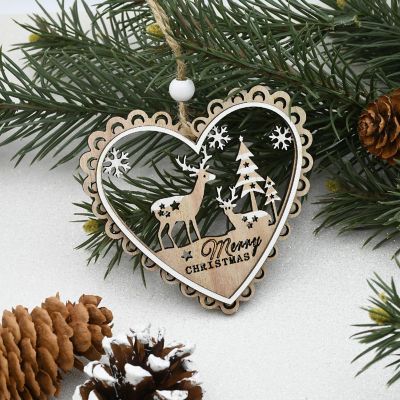 Wooden Heart Ornament Image 1