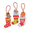 Woodland Animal Stocking Ornament Craft Kit - Makes 12 Image 1