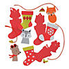 Woodland Animal Stocking Ornament Craft Kit - Makes 12 Image 1
