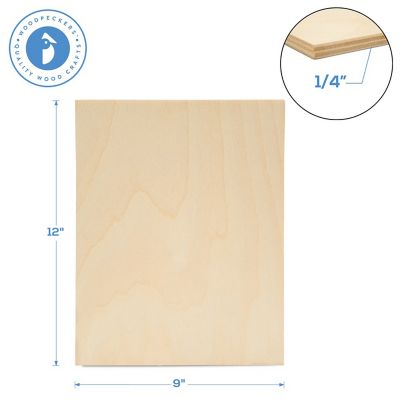 Woodpeckers Crafts, DIY Unfinished Plywood 1/4" x 12" x 9", Pack of 12 Image 3