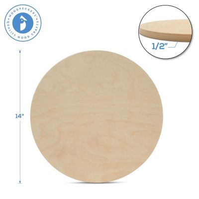 Woodpeckers Crafts, DIY Unfinished Plywood Circle 14" x 1/2", Pack of 3 Image 1