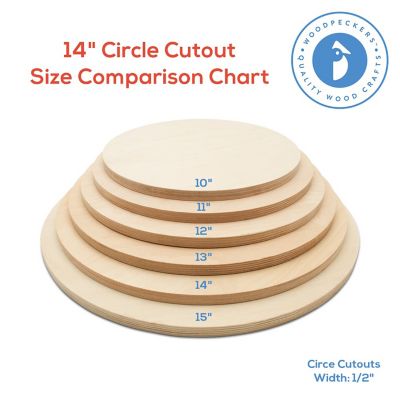 Woodpeckers Crafts, DIY Unfinished Plywood Circle 14" x 1/2", Pack of 3 Image 3