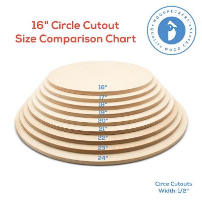 Woodpeckers Crafts, DIY Unfinished Plywood Circle 16" x 1/2", Pack of 3 Image 3