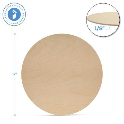 Woodpeckers Crafts, DIY Unfinished Plywood Circle 17" x 1/8", Pack of 5 Image 1