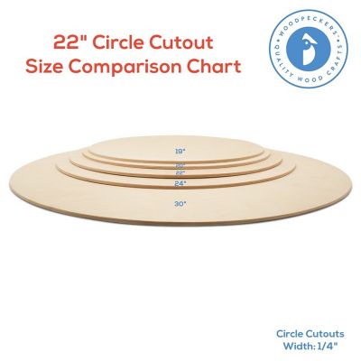Woodpeckers Crafts, DIY Unfinished Plywood Circle 22" x 1/4", Pack of 2 Image 3