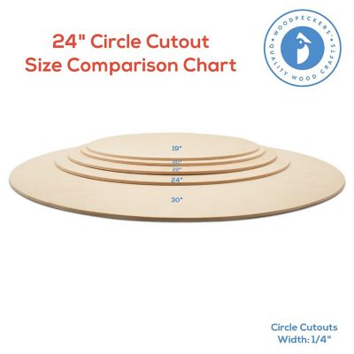 Woodpeckers Crafts, DIY Unfinished Plywood Circle 24" x 1/4", Pack of 2 Image 3