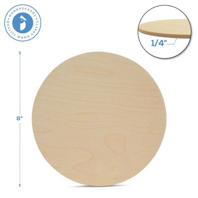 Woodpeckers Crafts, DIY Unfinished Plywood Circle 8" x 1/4", Pack of 10 Image 1