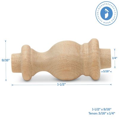 Woodpeckers Crafts, DIY Unfinished Wood 1-1/2" Birch Spindle, Pack of 100 Image 3