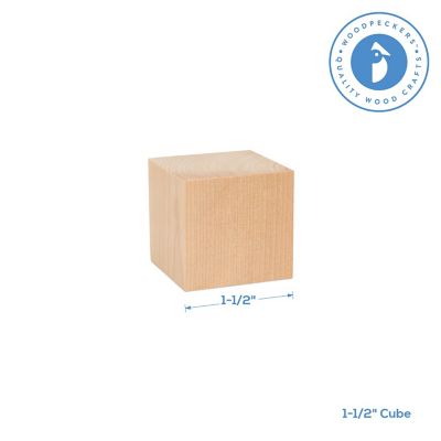 Woodpeckers Crafts, DIY Unfinished Wood 1-1/2" Cube, Pack of 100 Image 3