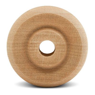Woodpeckers Crafts, DIY Unfinished Wood 1-1/4", 7/16" Thick Classic Wheels Pack of 24 Image 1