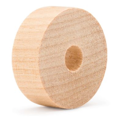 Woodpeckers Crafts, DIY Unfinished Wood 1-1/4" Slab Wheels Pack of 50 Image 2
