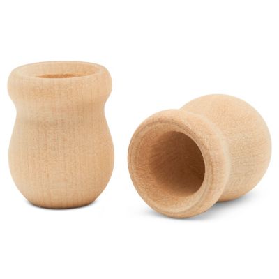 Woodpeckers Crafts, DIY Unfinished Wood 1" Bean Pot Candle Cup, Pack of 100 Image 1