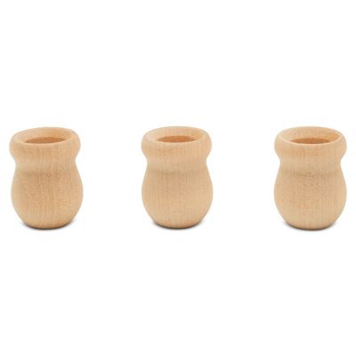 Woodpeckers Crafts, DIY Unfinished Wood 1" Bean Pot Candle Cup, Pack of 100 Image 2