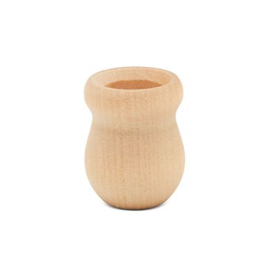 Woodpeckers Crafts, DIY Unfinished Wood 1" Bean Pot Candle Cup, Pack of 100 Image 3