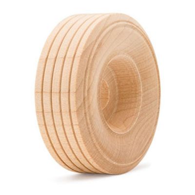 Woodpeckers Crafts, DIY Unfinished Wood 1" Treaded Wheels Pack of 25 Image 2
