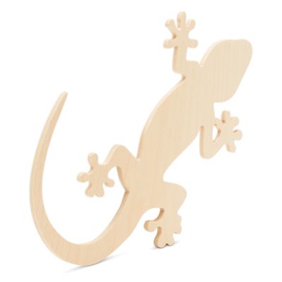 Woodpeckers Crafts, DIY Unfinished Wood 10" Lizard Cutout Pack of 6 Image 1