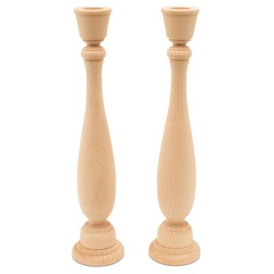 Woodpeckers Crafts, DIY Unfinished Wood 11" Candlestick, Pack of 4 Image 1